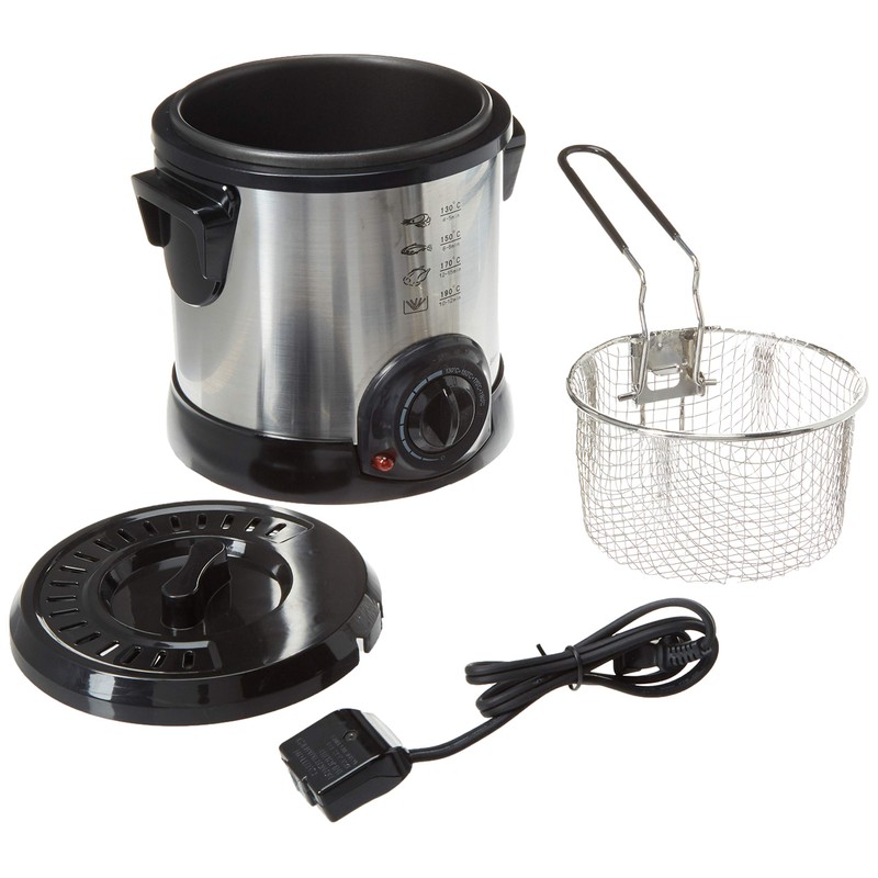 Brentwood DF-701 Electric Deep Fryer, 1-Liter, Stainless Steel