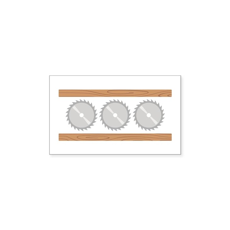 CafePress Circular Saw Blades Sticker Rectangle Bumper Sticker Car Decal