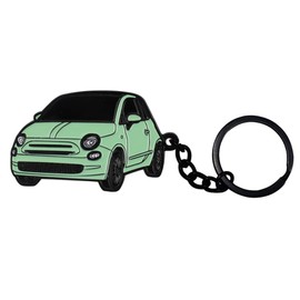 BIHEE Car Key Fob Mini Pendant Compatible with 500 Beautiful Gift Metal Key Ring for Car Keys, Car Decorations, Men, Women, Green