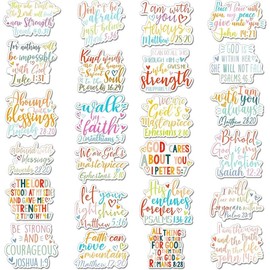 24 count Inspirational Fridge   Verse Locker  for Girls Cute Motivational Quotes Refrigerator Decorations for Classroom Whiteboard School(Biblical Style) - Color: Stylish Style