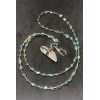Quartz Turquoise & Quartz Crystal Lanyard, Healing Crystal Lanyard, Turquoise
