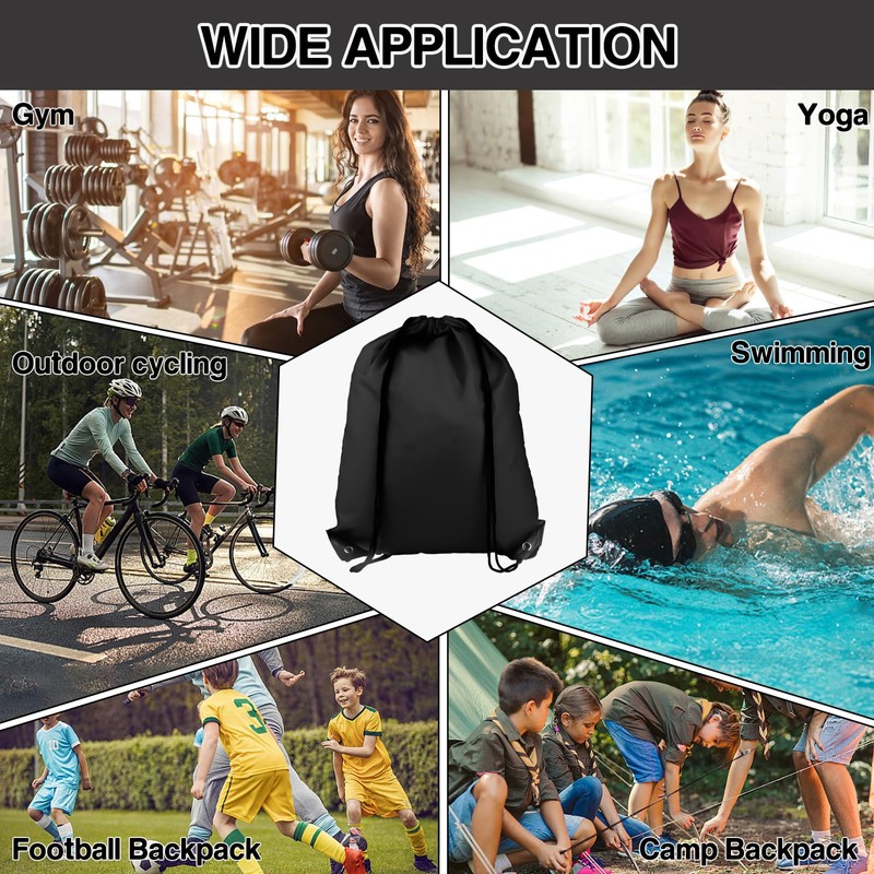 COIDEA Drawstring Backpack 6 Colors Drawstring Bags, Draw String Back