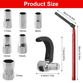 KUHAWL Stand Tap Wrench Basin Wrench Tap Mounting Tool Tap Wrench Stand Tap Nut Wrench Universal Tool Nut Wrench Wrench (9-17 mm)