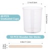 Gartful 90PCS Epoxy Mixing Cups Kit, 40PCS 100ml Disposable Graduated
