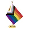 Intersex-Inclusive Pride Desk Flag,12 inch Tall Small Inclusive Pirde Indoor