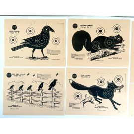 Sears Roebuck 6 Sears Roebuck Gun Animal Paper Targets, Hunting, NRA, 1960s