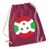 Hippowarehouse Burundi Flag Drawstring Cotton School Gym Bag 37cm x