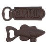 Nautical Rustic Cast Iron Bottle Opener Ornament - Set of