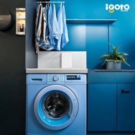 Placa Armada Cristal con 3 Apagadores Sencillos de 1 Módulo Color Blancocris1013igoto