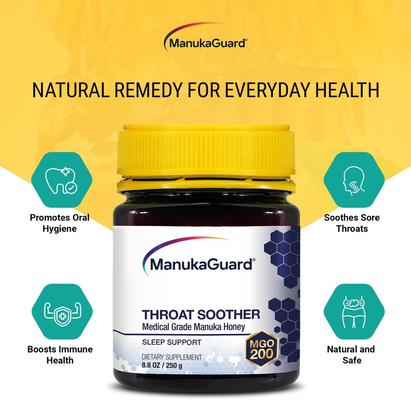 ManukaGuard - MEDICAL GRADE Throat Soother, 8+, MGO 200