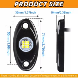 usparts888 Fit For Chevy GMC Silverado Sierra 1500 2500 3500 8 Pods White LED Rock Lights