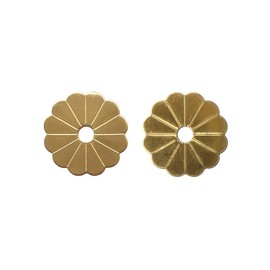 Tiazza 10Pcs Brass Backplate Washers Classical Furniture Decoration Gasket Hardware Accessories (Brass) - 1.2"