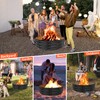 YSEJOMP 48 Inch Round Galvanized Fire Pit Ring/Fire Ring -