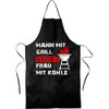 Blickfang Funny BBQ Apron for Men, Cooking Apron, Bib Apron,