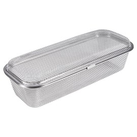 WHDQPX Dishwasher Basket, Stainless Steel Dishwasher Silverware Basket, Replacement Utensil Rectangular Mesh Drain for Small Items