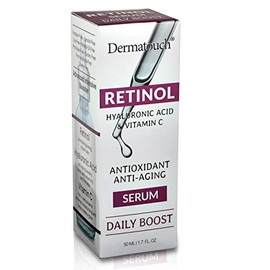Dermatouch Retinol Serum With Hyaluronic Acid, Vitamin C & E, and Green Tea, Nourishing Daily Face Serum With Vitamins and Antioxidants, Clean Skin Ca