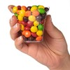 LSR LORESO Mini Swirl Triangle Plastic Dessert Cups with Spoons,