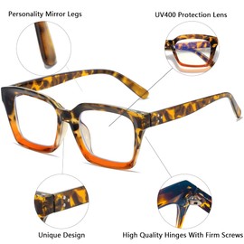 aisswzber Blue Light Blocking Glasses,Computer Reading/Gaming/TV/Phones Glasses for Women Men Thick Square Frame