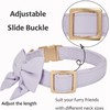 Ewinoom Bowtie Dog Collar Adjustable Soft Collars with Detachable Bow