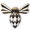 MACKENZIE-CHILDS Bee, Hanging Bee Decoration, Black-and-White Courtly Check
