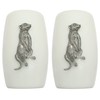 Meerkat China Salt and Pepper Shakers Cruet Set Modern White