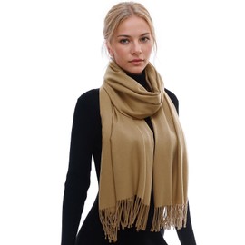 RIIQIICHY Ladies Camel Scarf for Women Scarves Wraps Winter Cashmere Like Pashmina Shawl Wedding Gifts