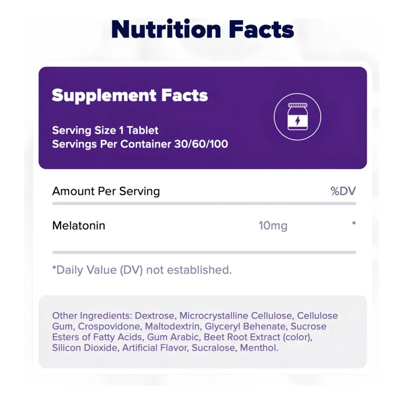 Natrol Melatonina 10 Mg 100 Tabs 2 Pack Rápida Absorción