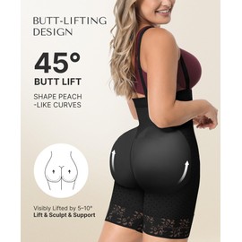SHAPELLX Shapewear for Women Tummy Control High Compression Shapewear Butt Lifter Body Shaper for Women Shapewear Bodysuit