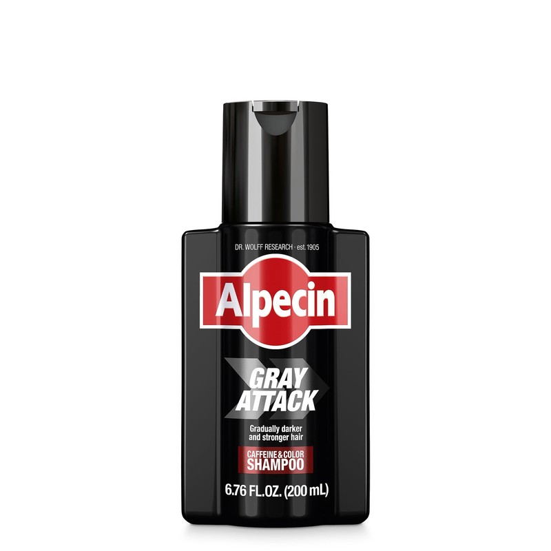 Alpecin Champú Gray Attack Con Cafeína Y Color, 6.76 Onzas