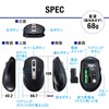 Sanwa Direct 400-MA125BK Bluetooth Mouse, Silent, 5 Buttons, Back/Forward Buttons,