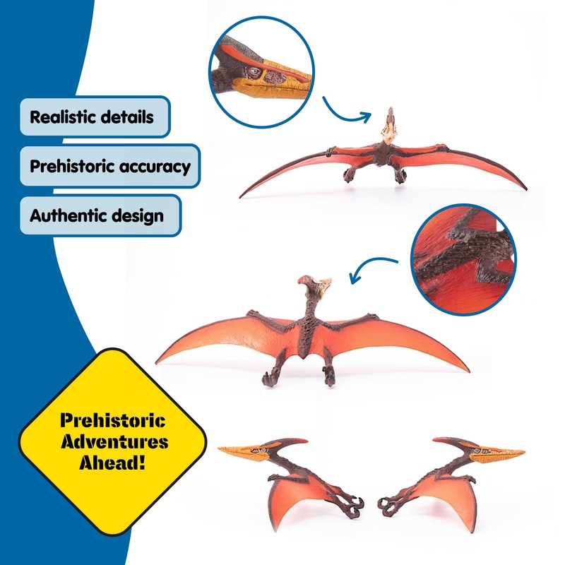 Schleich Dinosaurs Realistic Winged Pteranodon Figurine - Detailed Prehistoric Jurassic