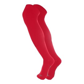 TCK Dugout Over the Knee Baseball Socks Pattern A (Scarlet, Large) - Scarlet,Large