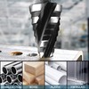 TVWVT Step Drill Bit Set, 5PCS Four Spiral Flute Step