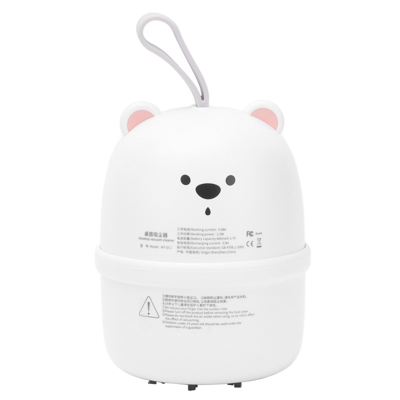 Mini Desktop Dust Collector USB Charging Mini Portable Bear Kids