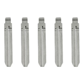 X AUTOHAUX 5pcs Metal Car Flip Remote Folding Key Blank Blade Replacement Silver Tone for Toyota Camry Corolla Rezi