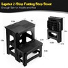 Ligebul 2-Step Stool Foldable, Non-Slip Folding Step Stool Plastic Steps