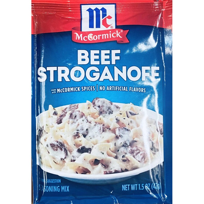 McCormick BEEF STROGANOFF Seasoning Mix Savory Spices 1.5 oz Packet