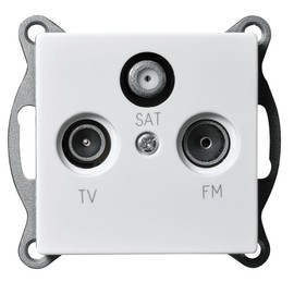 FLAIR Antennendose weiß, 250V~/10A, unterputz