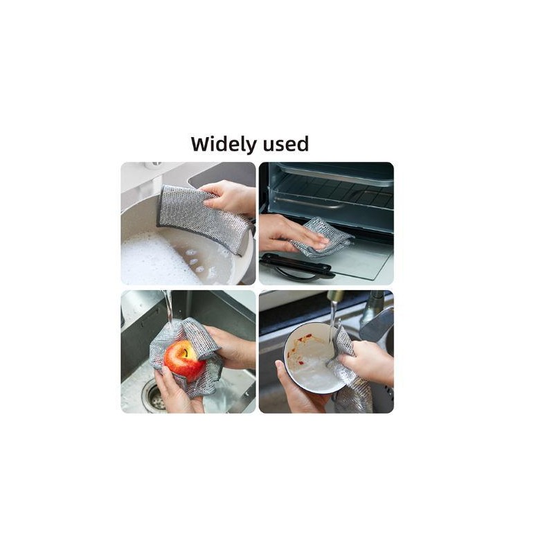 20pcs Double Layer Wire Washing Cloth, Multipurpose Non Scratch Wire