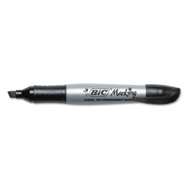 BIC GPMM11BK Intensity Chisel Tip Permanent Marker, Tuxedo Black, Dozen