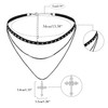 MILAKOO Cross Pendant Necklace Multi-layered Choker Crucifix with Rhinestone Vintage