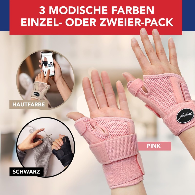 Dr. Arthritis Doctors Designed Wrist Bandage, Thumb Brace Left/Right, Wrist