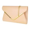 Girly Handbags Oversized Crocodile Style Clutch Bag, Naked
