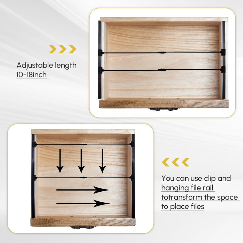 Humyoun 24 Pcs Metal Adjustable File Cabinet Rails Set Include