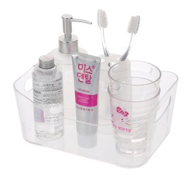 YBM HOME Storage Bins - Open Plastic Organizers and Storage Basket for Kitchen Pantry Organization, Under Sink Bathroom Storage, Toy Baskets, Food Storage Box Containers (Medium - 12 Pack, Clear)