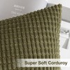 MIULEE Pack of 2 Pillow Covers Olive Green Super Soft