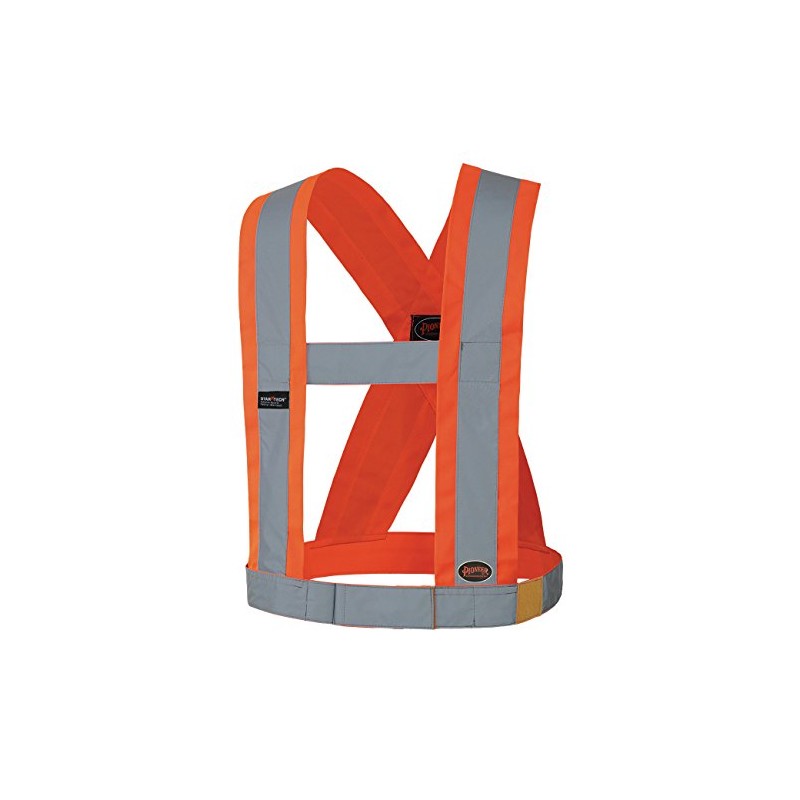 Pioneer 4-Inch Wide Adjustable Lightweight High Visibility Safety Sash, Reflective