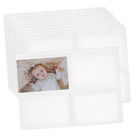 KICHOUSE 30 Pcs Page Protectors Double Sided Photo Sleeves for Ring Binders Flexible Card Holder Pages Strong Protection for Baseball and Basketball Cards
