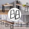 Orgerphy 18“ Black Trapezoid Metal Bench Legs (3PCS) | Heavy