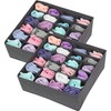 Simple Houseware 2 Pack Closet Socks Organizer, 24 Cell Drawer